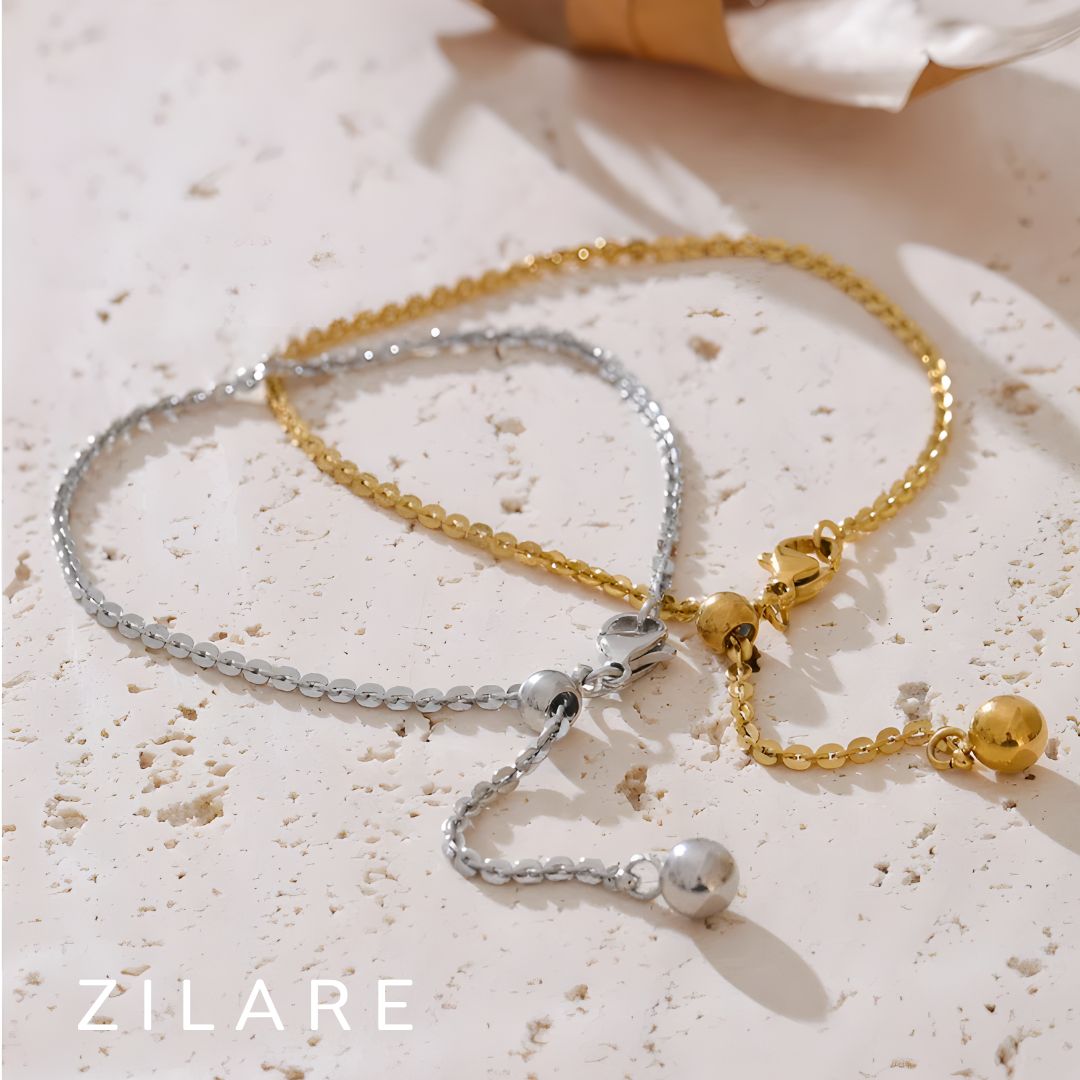 Pulsera dorada moderna bañada en oro 18k para mujer Aline