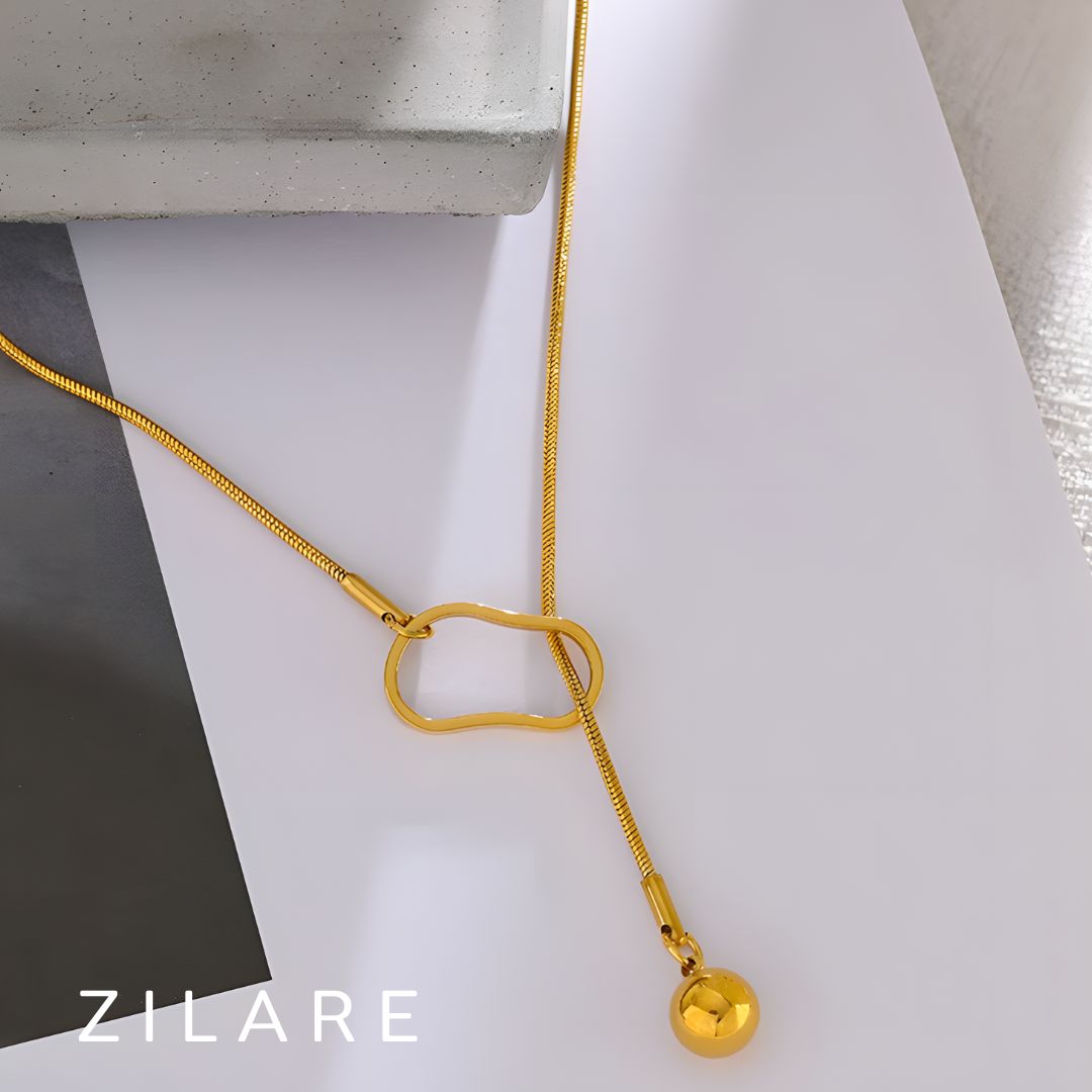 Collar dorado bañado en oro 18k con diseño ajustable Soraya