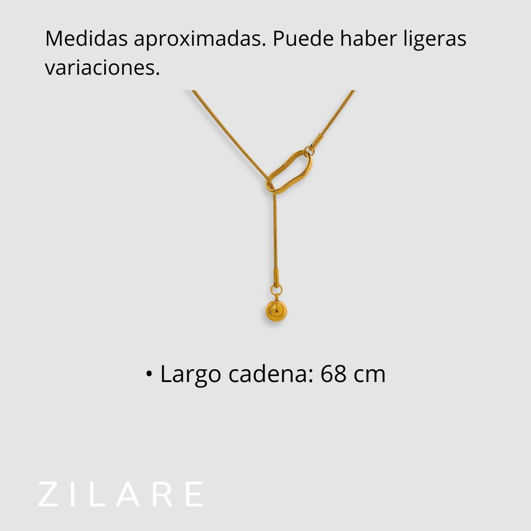 Collar dorado bañado en oro 18k con diseño ajustable Soraya