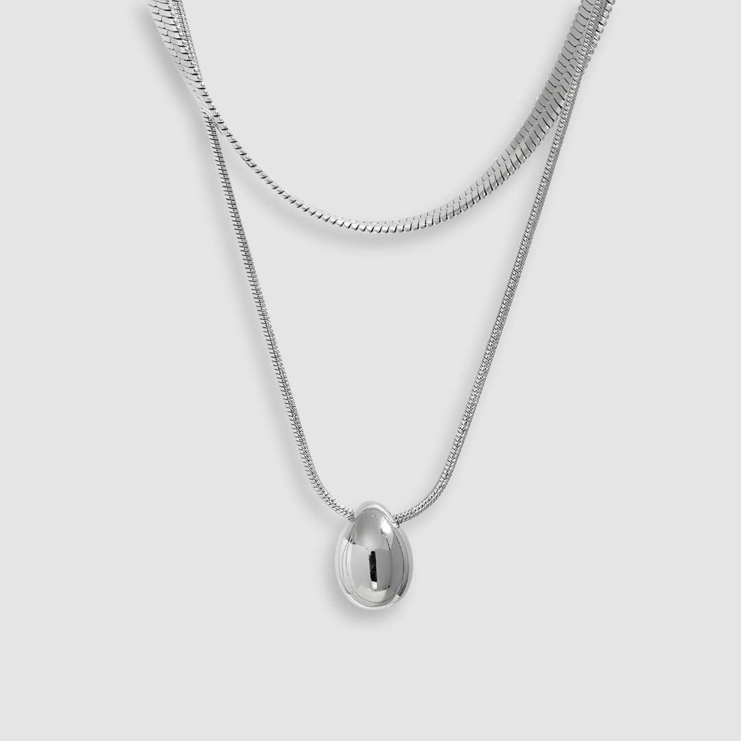 Collar Doble con Esfera Dorada Bañado en Oro 18k Julieta