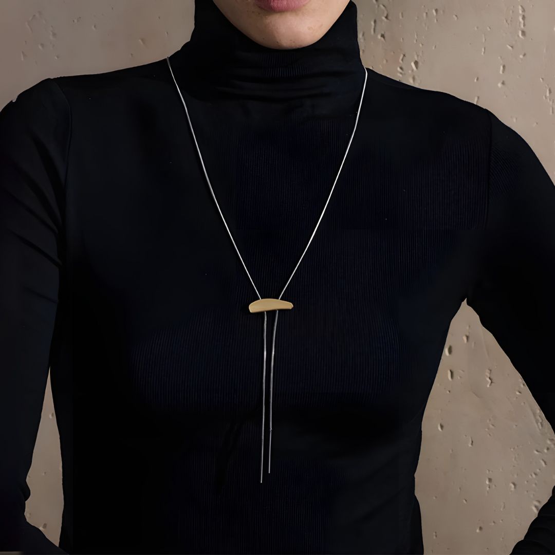 Collar plateado para mujer acero inoxidable regulable Yara