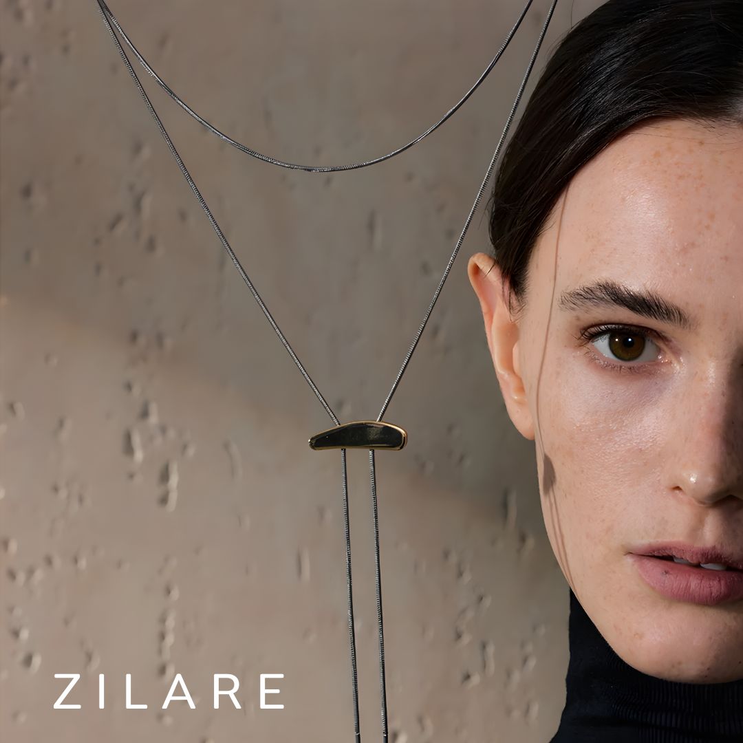 Collar plateado para mujer acero inoxidable regulable Yara