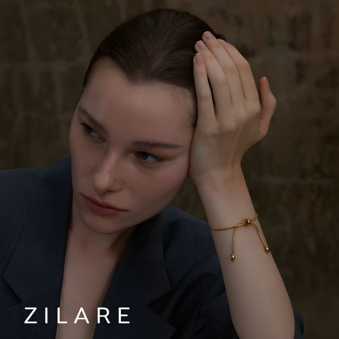 Pulsera bañada en oro 18k ajustable y elegante Malena