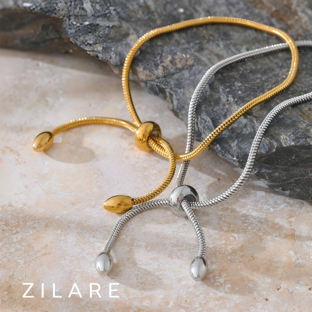 Pulsera bañada en oro 18k ajustable y elegante Malena