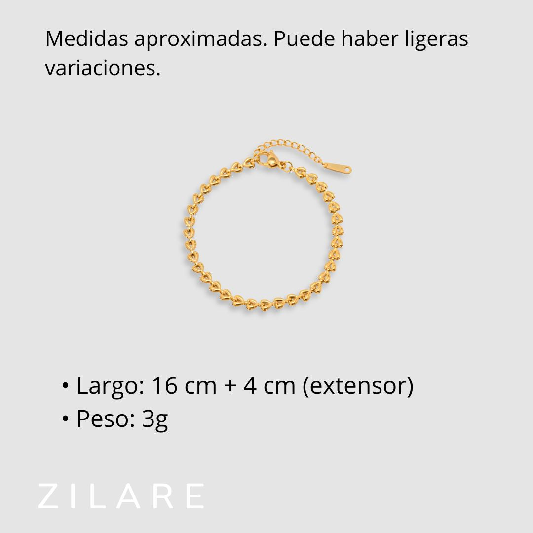 Pulsera fina bañada en oro 18k diseño minimalista Elina