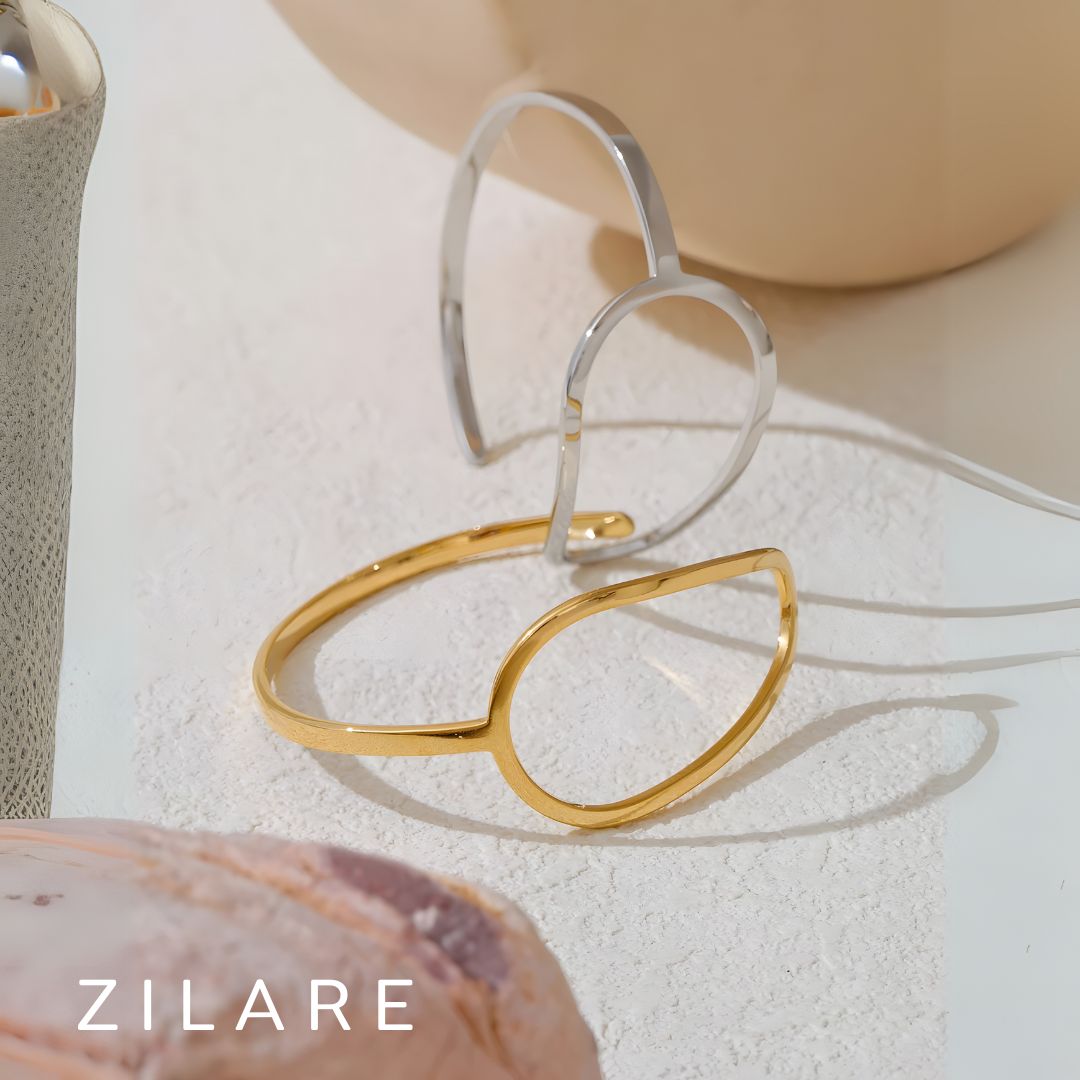 Pulsera Dorada con Círculo Elegante Bañada en Oro 18k Teresa