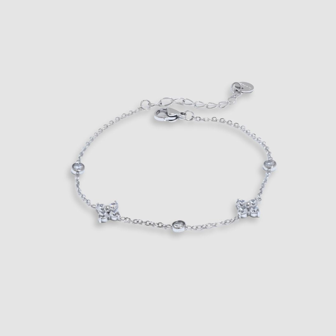 Pulsera dorada con circonias bañada en oro 18k Mirta