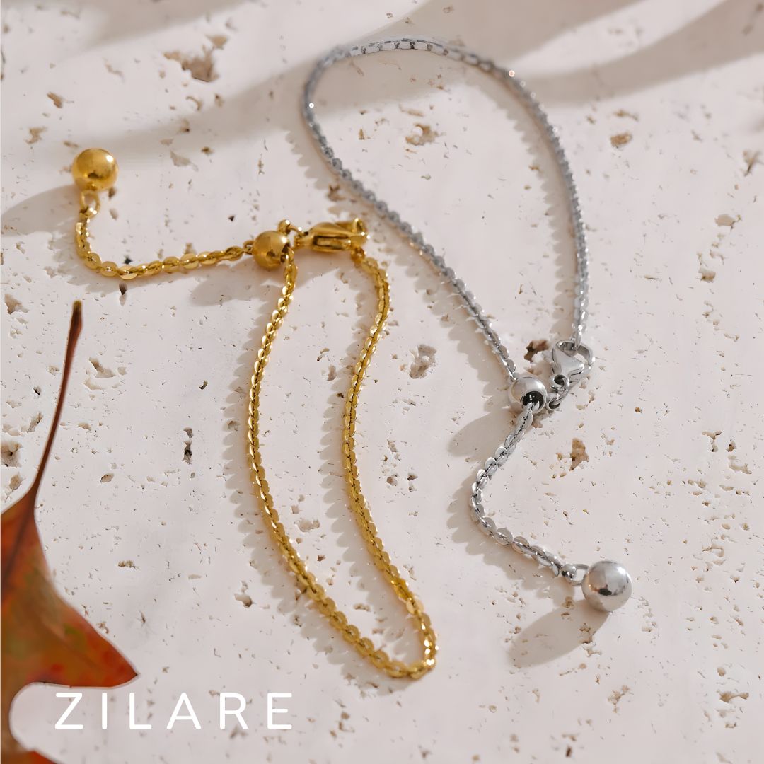 Pulsera dorada moderna bañada en oro 18k para mujer Aline