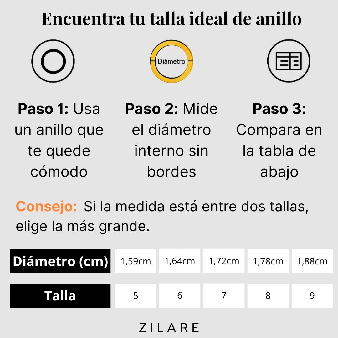 Anillo dorado con zirconias y piedra bañado oro 18k Romina