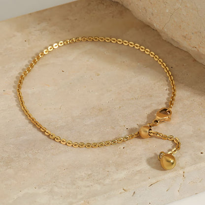 Pulsera dorada moderna bañada en oro 18k para mujer Aline