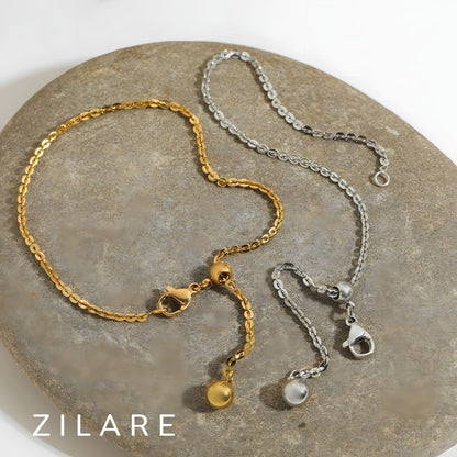 Pulsera dorada moderna bañada en oro 18k para mujer Aline