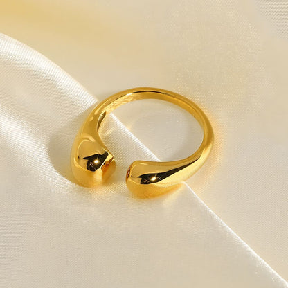 Anillo delicado baño de oro 18k con diseño abierto Arletia