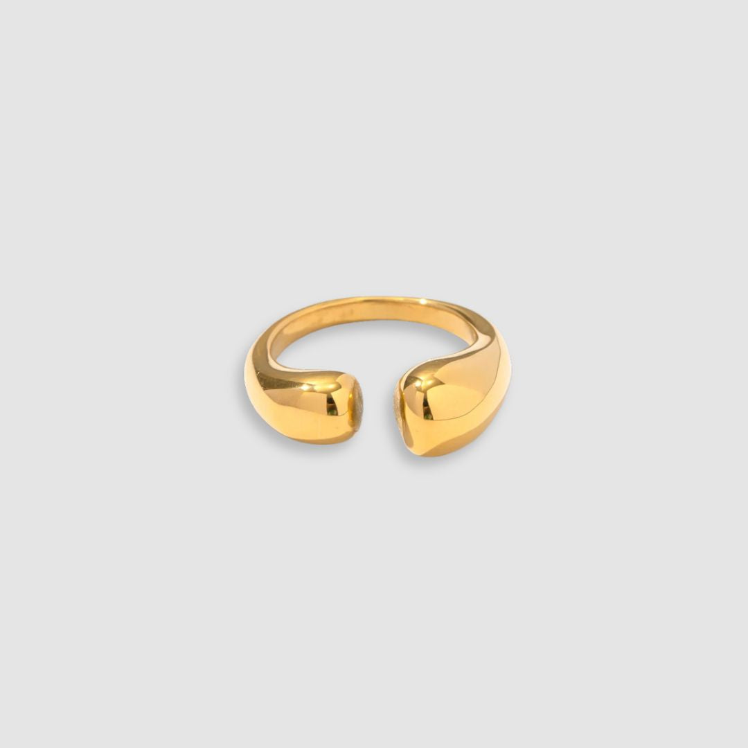 Anillo delicado baño de oro 18k con diseño abierto Arletia
