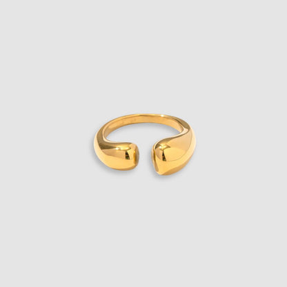Anillo delicado baño de oro 18k con diseño abierto Arletia
