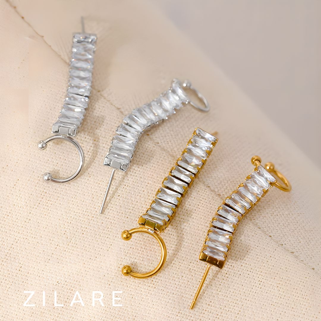 Aretes dorado bañado oro 18k elegante y sofisticado Verónica