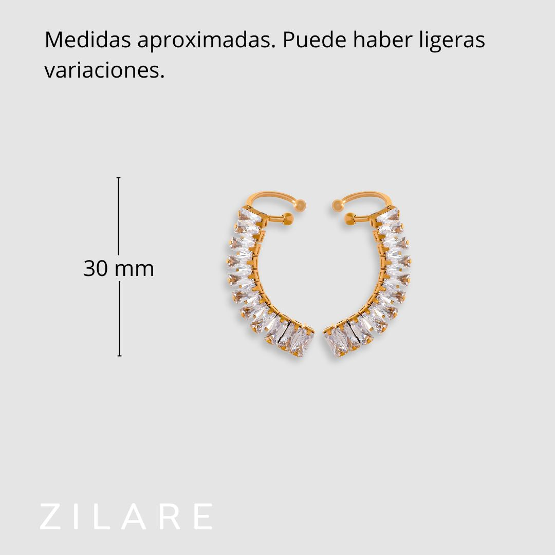 Aretes dorado bañado oro 18k elegante y sofisticado Verónica