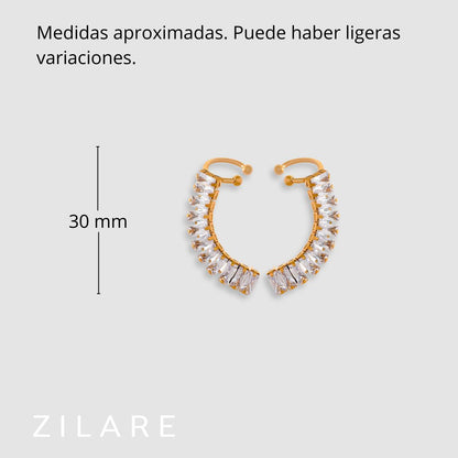 Aretes dorado bañado oro 18k elegante y sofisticado Verónica