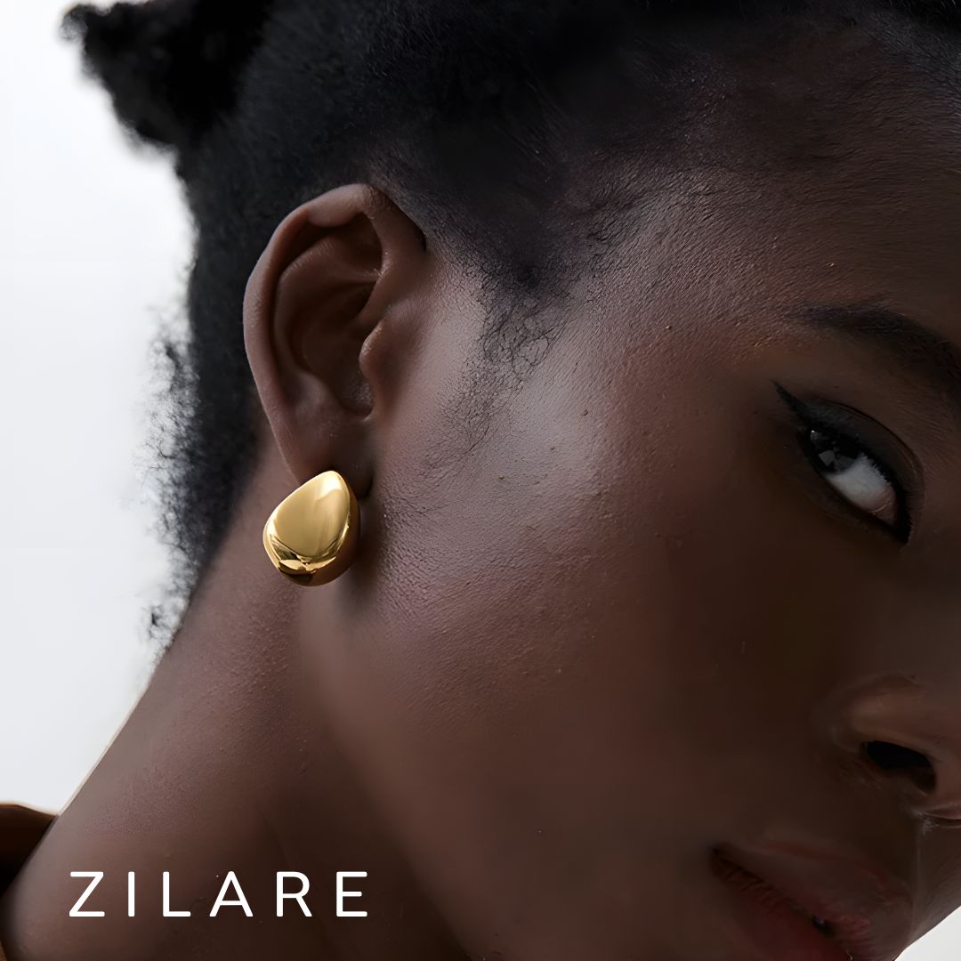 Aretes dorados bañados en oro 18k minimalistas Claudia