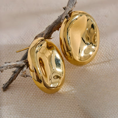 Aretes dorados bañados en oro 18k sofisticado chic Silvia