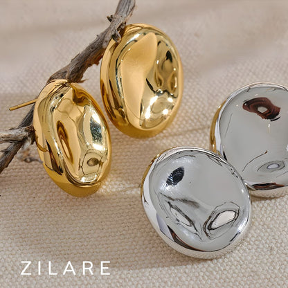 Aretes dorados bañados en oro 18k sofisticado chic Silvia