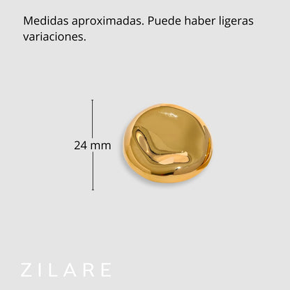 Aretes dorados bañados en oro 18k sofisticado chic Silvia