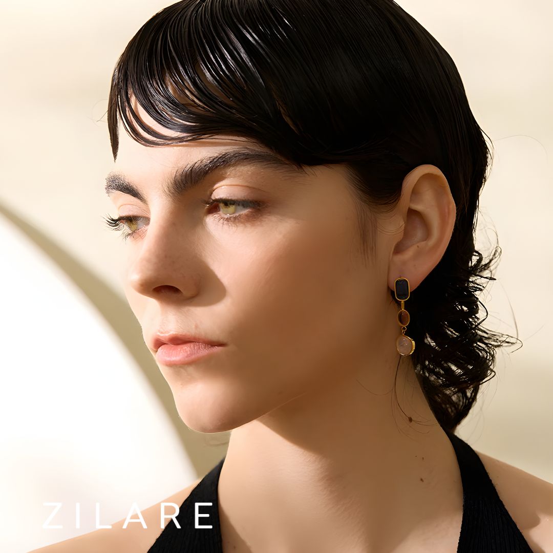 Aretes dorados bañados en oro 18k colores y únicos Liora