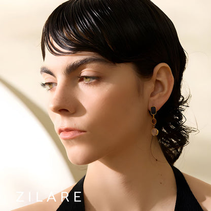 Aretes dorados bañados en oro 18k colores y únicos Liora