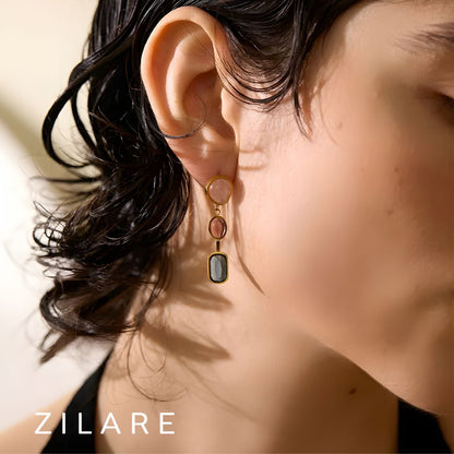 Aretes dorados bañados en oro 18k colores y únicos Liora