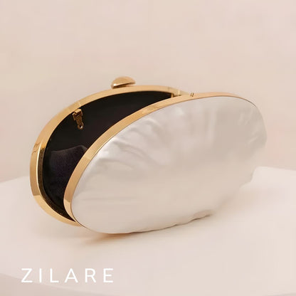 Bolsa de mano blanco para mujer con cadena elegante María José