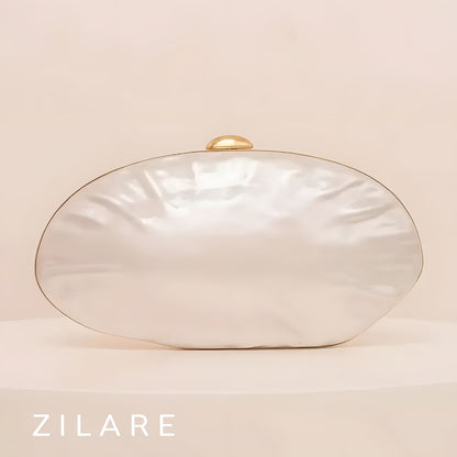 Bolsa de mano blanco para mujer con cadena elegante María José