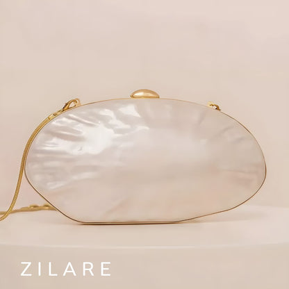 Bolsa de mano blanco para mujer con cadena elegante María José