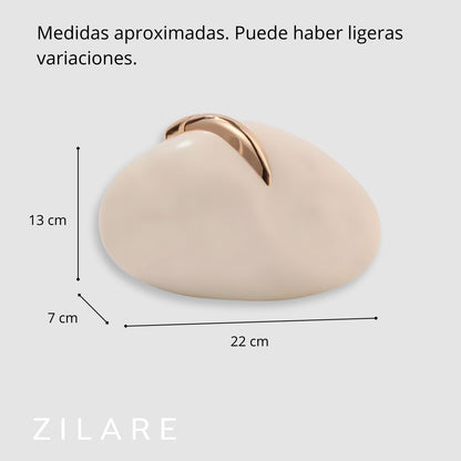 Bolsa de mano blanca para mujer con cierre metálico Camila