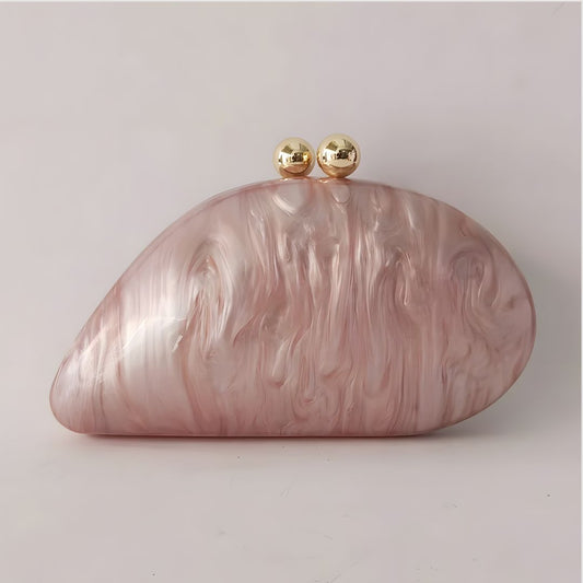 Bolsa de mano mujer rosa marmoleado cadena incluida Bianca