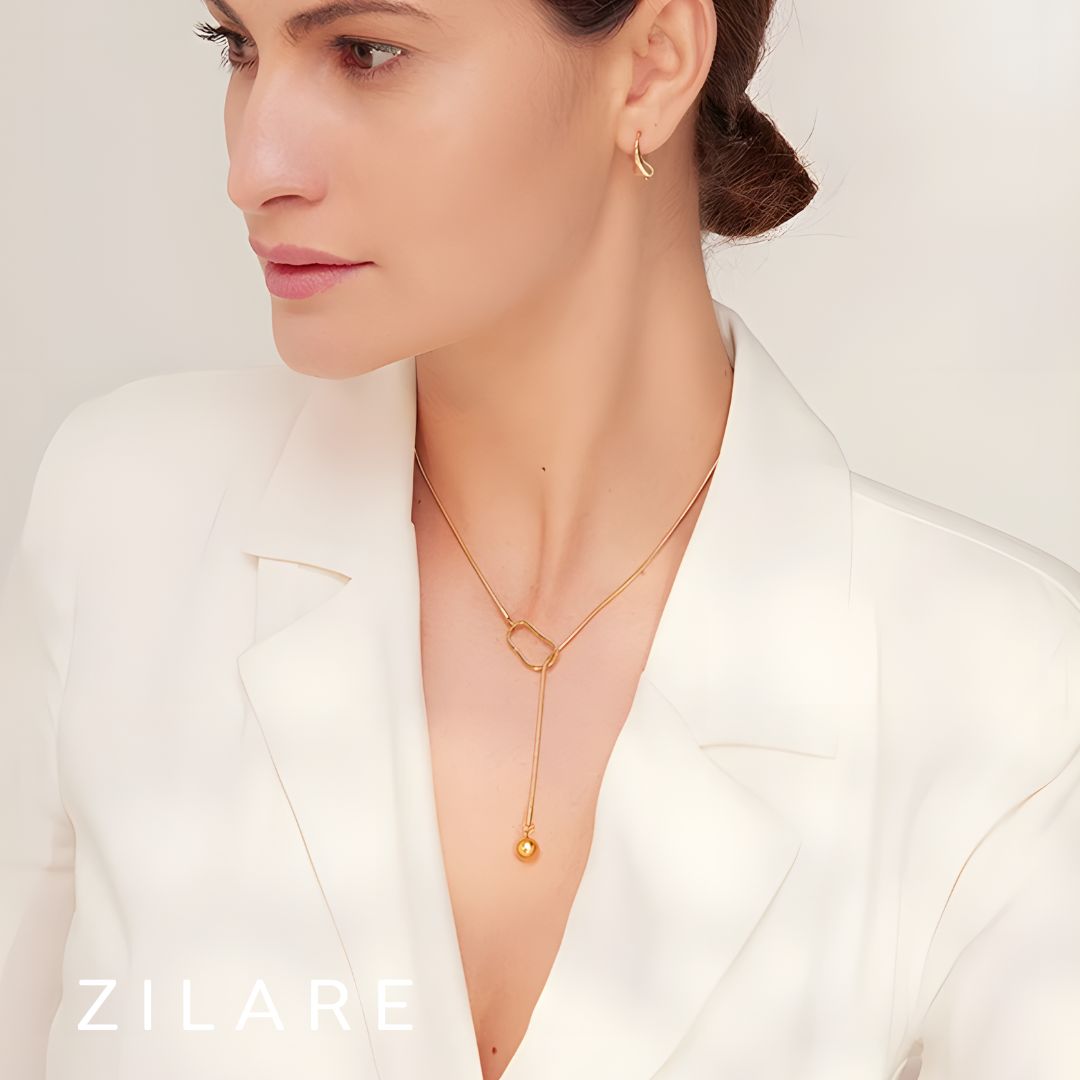 Collar dorado bañado en oro 18k con diseño ajustable Soraya