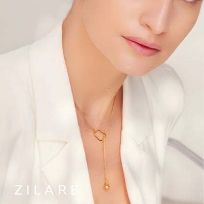 Collar dorado bañado en oro 18k con diseño ajustable Soraya