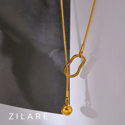 Collar dorado bañado en oro 18k con diseño ajustable Soraya