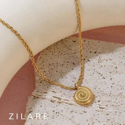 Collar dorado bañado oro 18k armonioso y sofisticado Celia