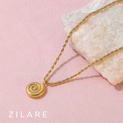 Collar dorado bañado oro 18k armonioso y sofisticado Celia