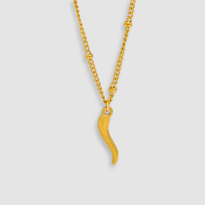 Collar dorado baño de oro 18k con dije de chile  Nayara