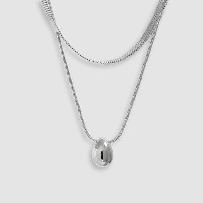 Collar Doble con Esfera Dorada Bañado en Oro 18k Julieta