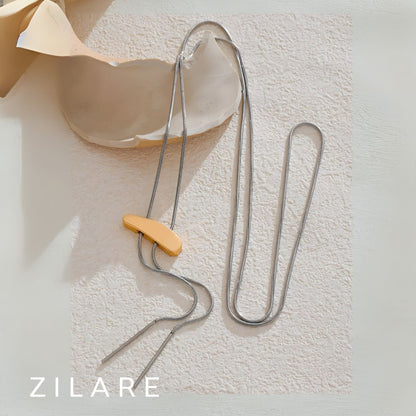 Collar plateado para mujer acero inoxidable regulable Yara