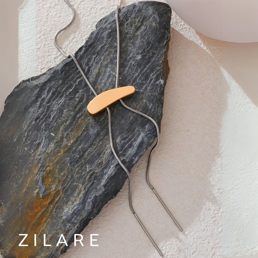 Collar plateado para mujer acero inoxidable regulable Yara