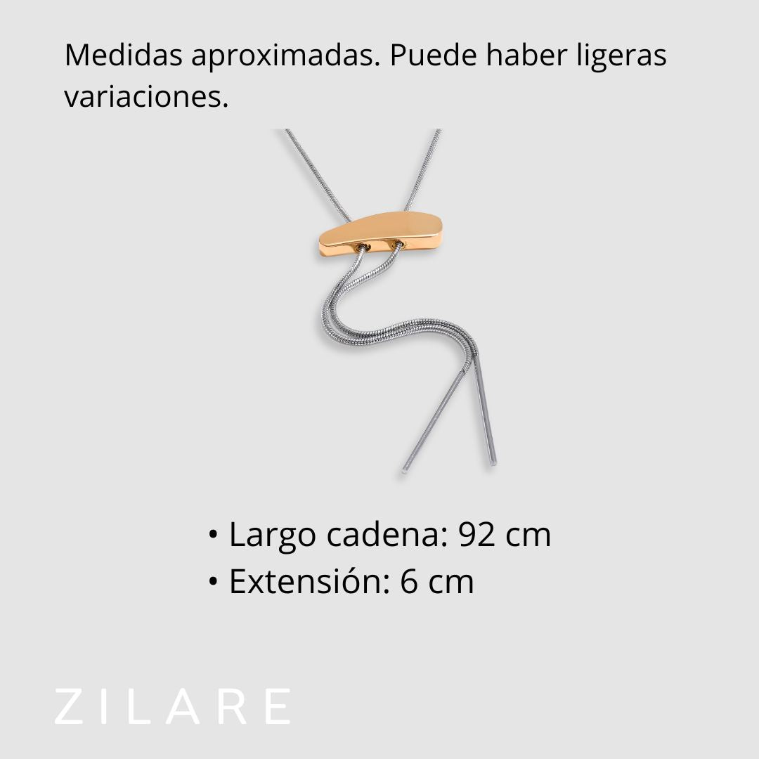 Collar plateado para mujer acero inoxidable regulable Yara