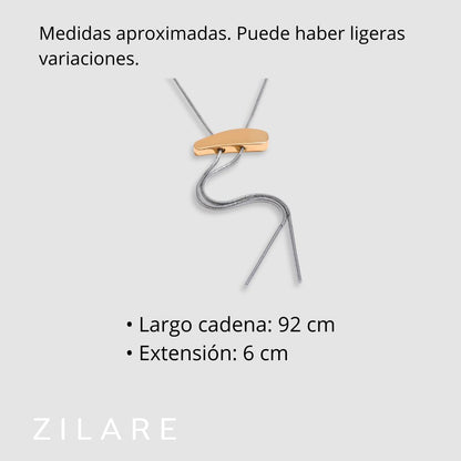Collar plateado para mujer acero inoxidable regulable Yara
