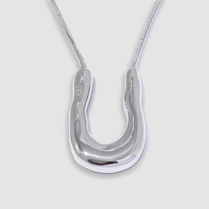 Collar Dorado de Una Sola Pieza con Diseño Escultural Isla