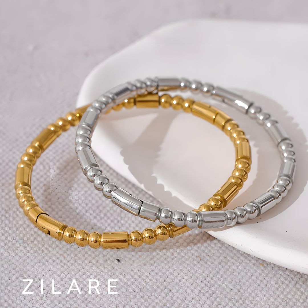 Pulsera ajustable dorada bañada en oro 18k para mujer Lorena