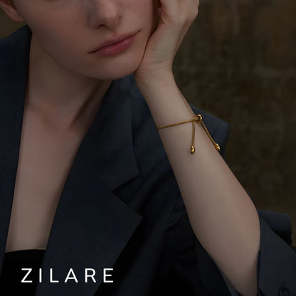 Pulsera bañada en oro 18k ajustable y elegante Malena