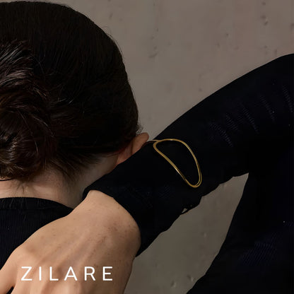 Pulsera Dorada con Círculo Elegante Bañada en Oro 18k Teresa