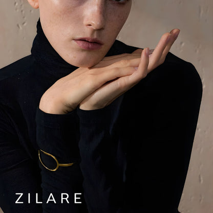 Pulsera Dorada con Círculo Elegante Bañada en Oro 18k Teresa