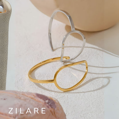 Pulsera Dorada con Círculo Elegante Bañada en Oro 18k Teresa